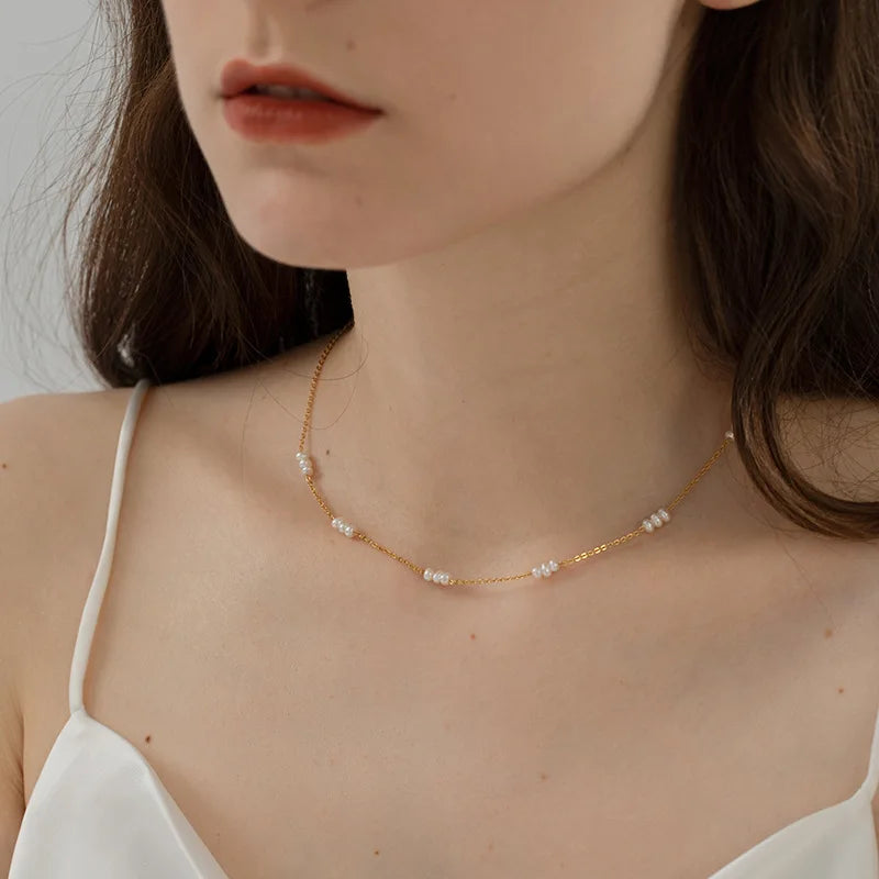 18k Gold Freshwater Pearl Necklace