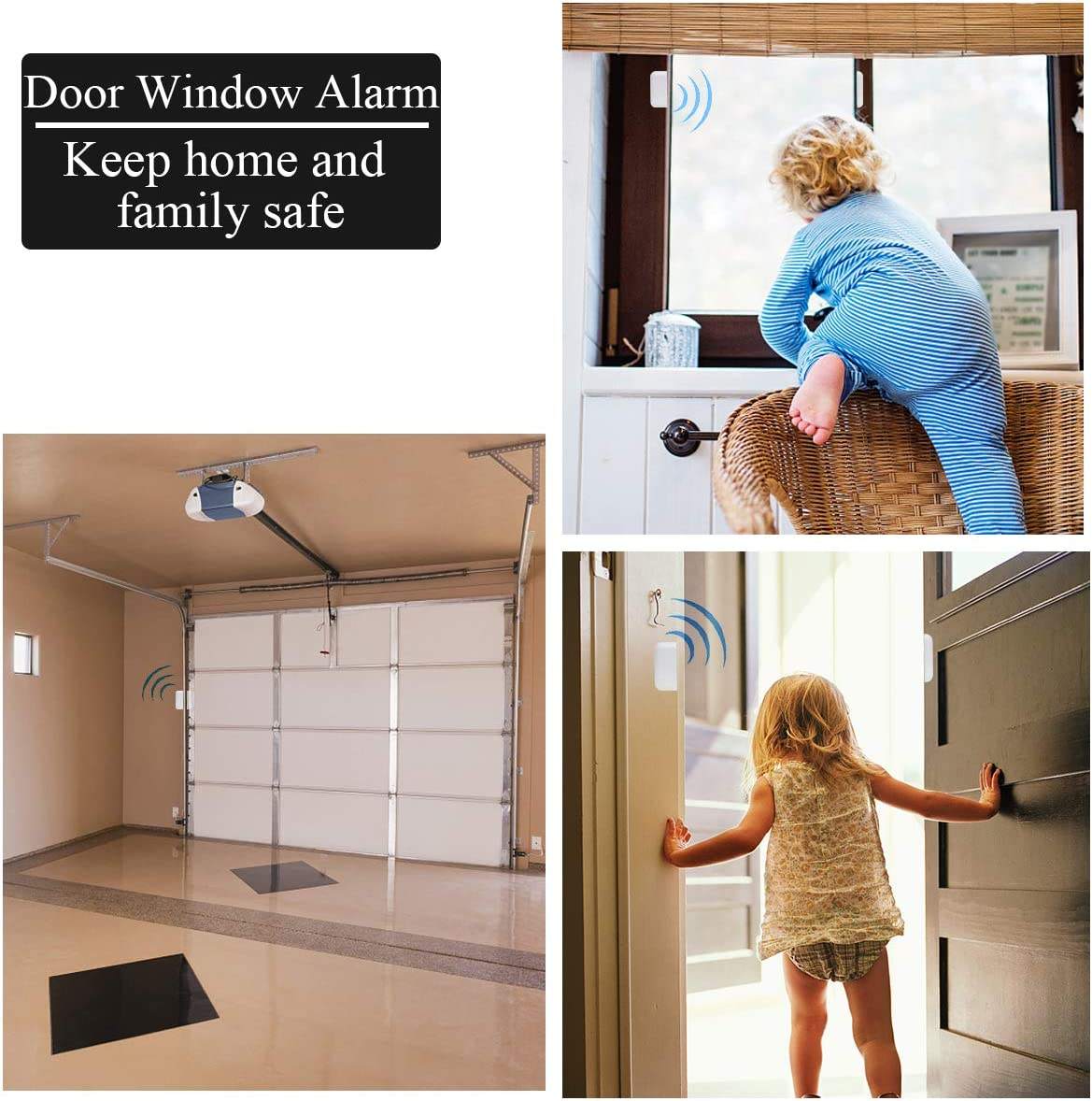 Daytech Wireless Portable Burglar Alarm – Magnetic Door & Window Security Sensor