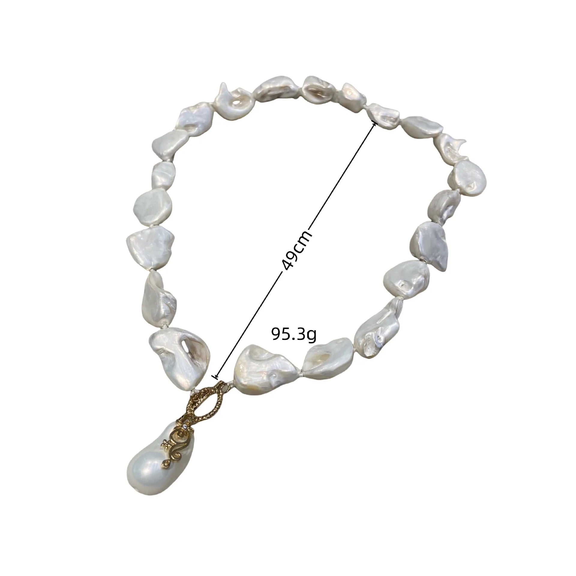 Handmade Vintage Pearl Necklace – High Quality, Unisex