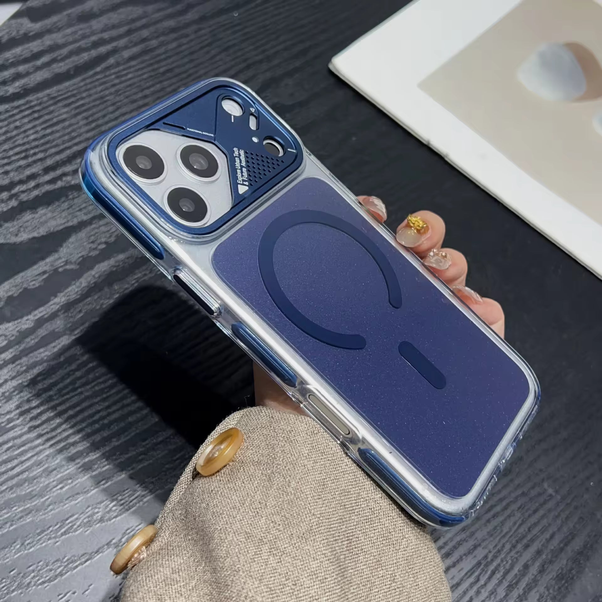 IceCrystal MagShield Case – Luxury Transparent Magnetic Anti-Drop Cover for iPhone
