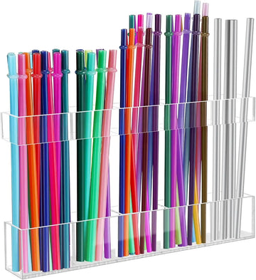 Acrylic Straw Holder for Cabinet Door Reusable Tumbler Straw