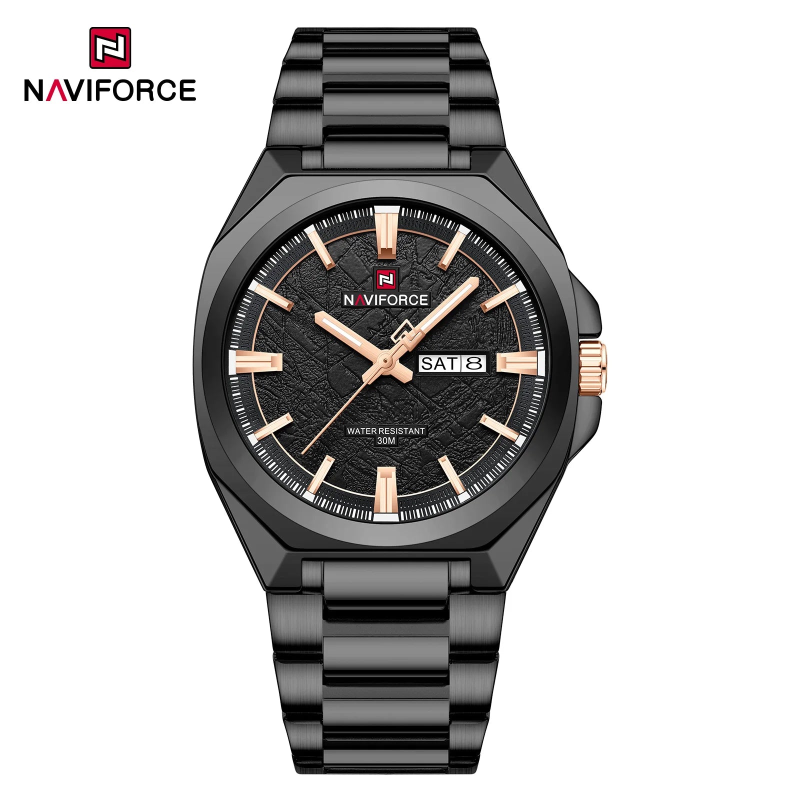 Naviforce Men's Luxury Quartz Watch with Calendar