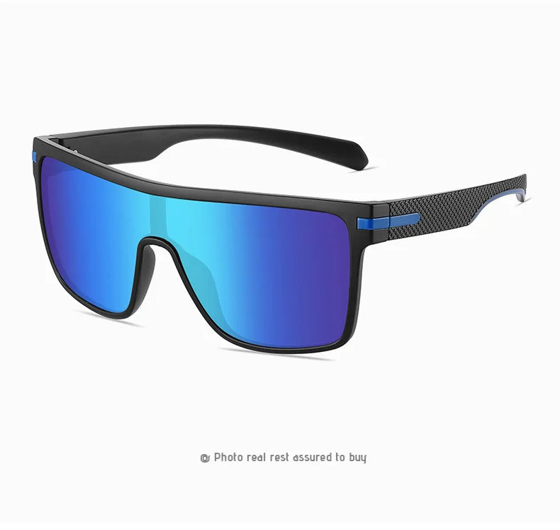 Oversized Transparent Frame Polarized Sunglasses