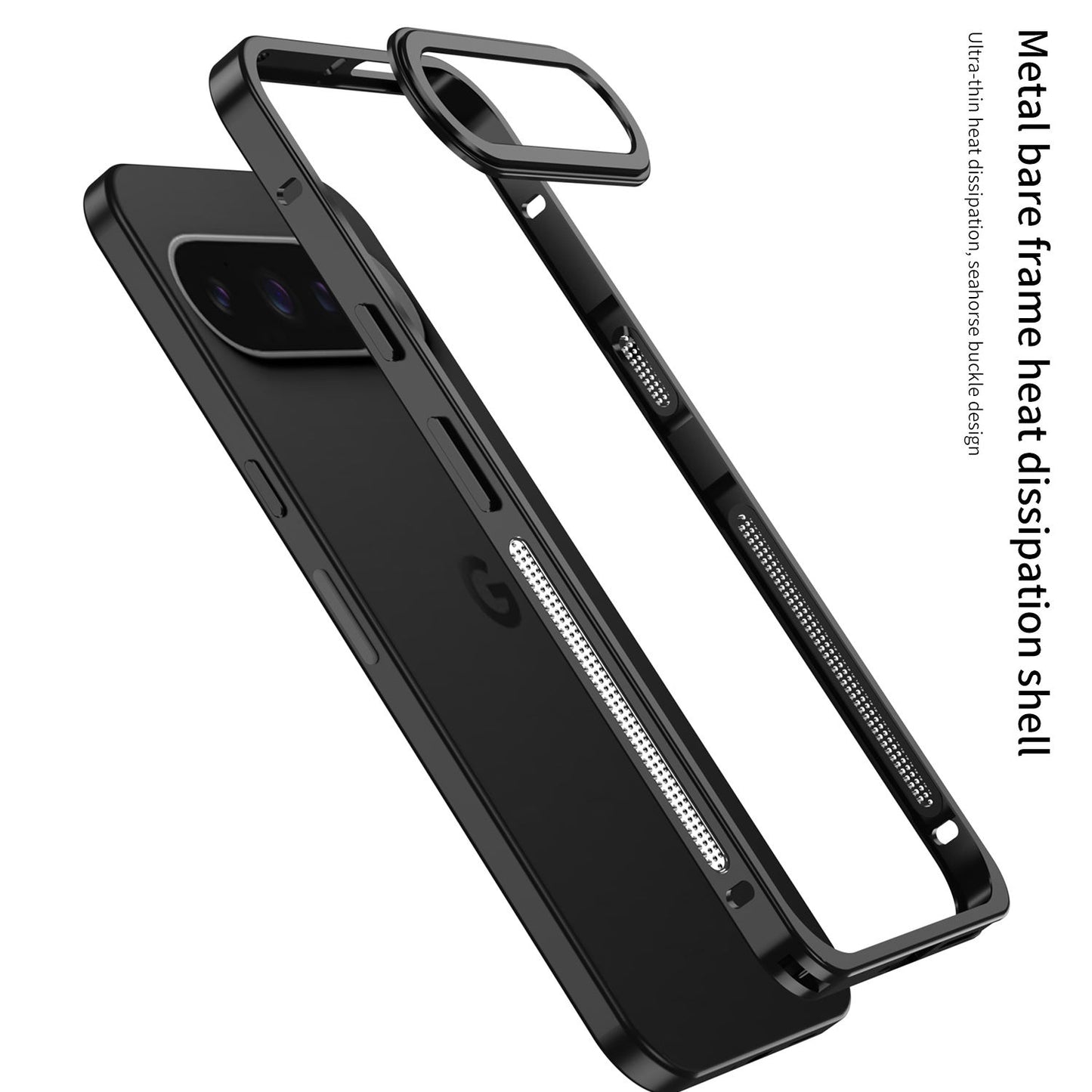 Premium Metal Frame Shockproof Bumper Cover for Google Pixel 10 9 8 7 Pro XL 9a with Lens Protector