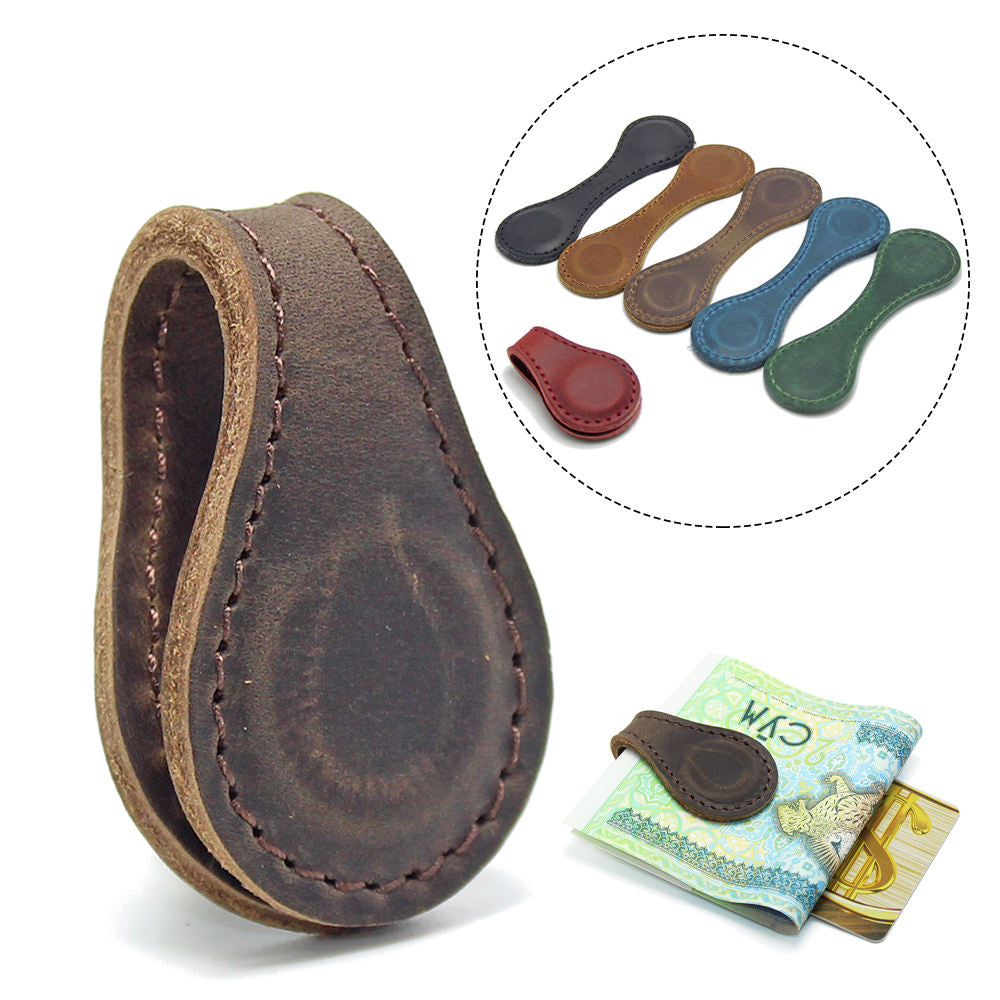 LeatherMark Premium Magnetic Bookmark – Genuine Cowhide Clip Bookmark
