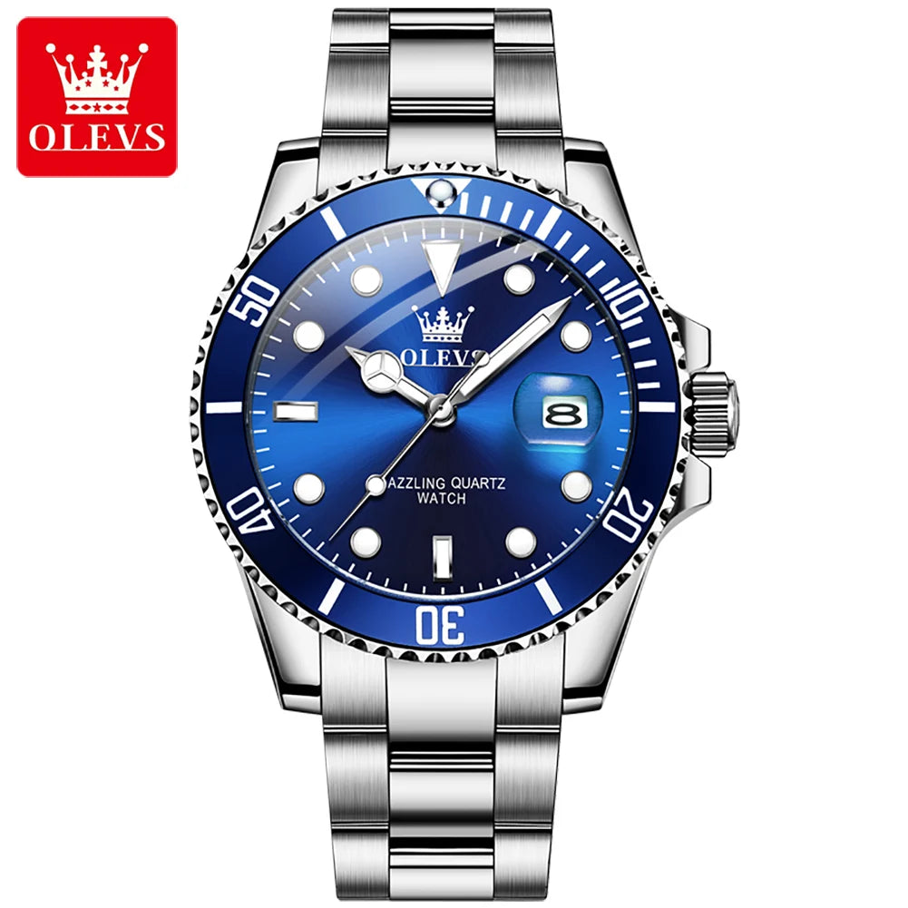 Luminous Waterproof Stainless Steel Men's Quartz Watch