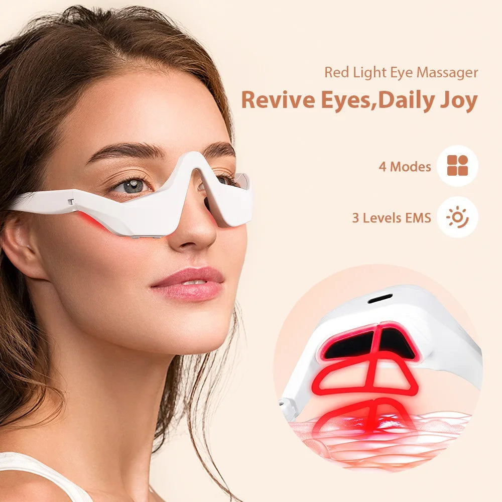 EMS Microcurrent Infrared Heated Eye Massager Vibration Lift Skin