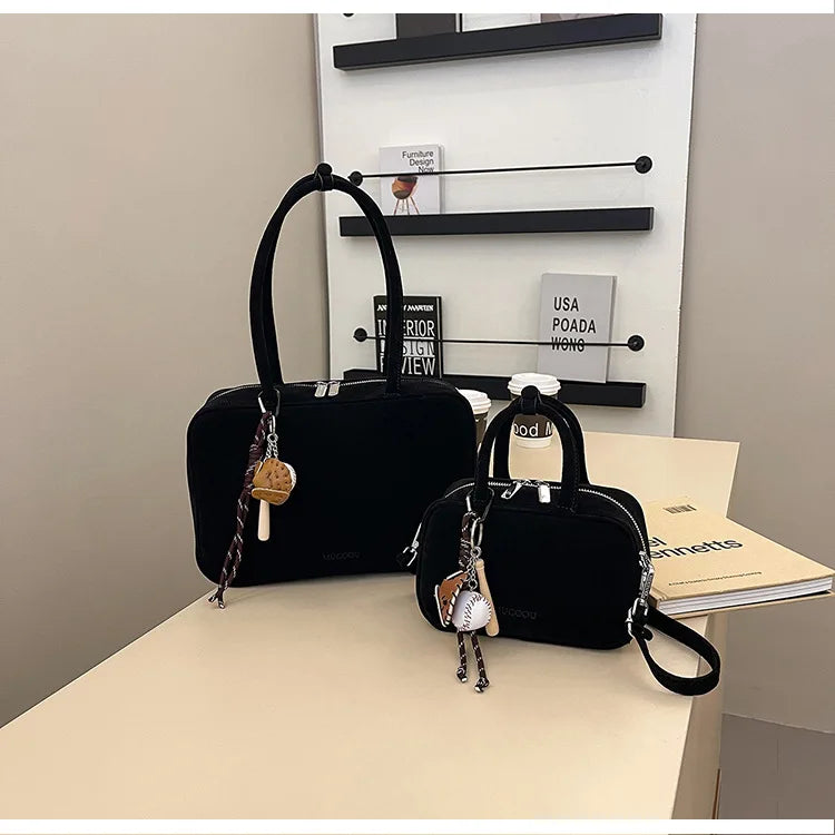 Popular Design Fashion Retro Design Women's Handbag Suede Leisure