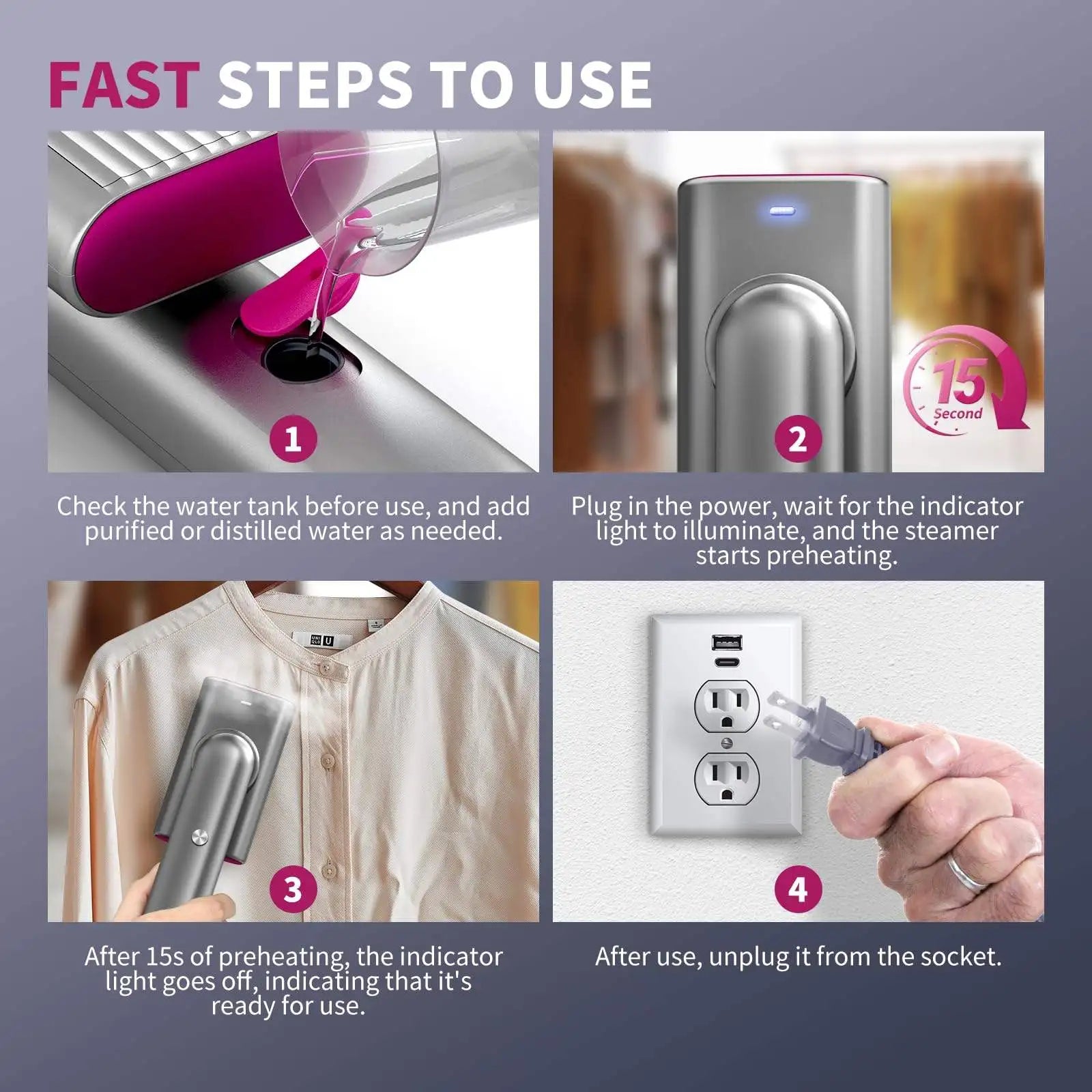 Mini Foldable Travel Steam Iron