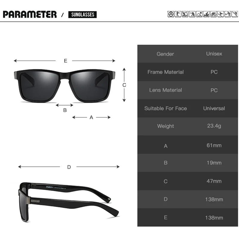 DUBERY Polarized Fishing Sunglasses for Men