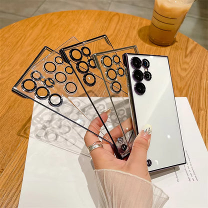 Newskin Magnetic Clear Ultra-Thin Frameless Phone Case with Lens Protective Film for Samsung