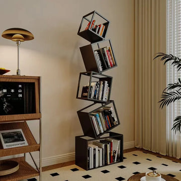 Nordic Creative Multi-Layer Bookshelf Metal Display Rack for Home