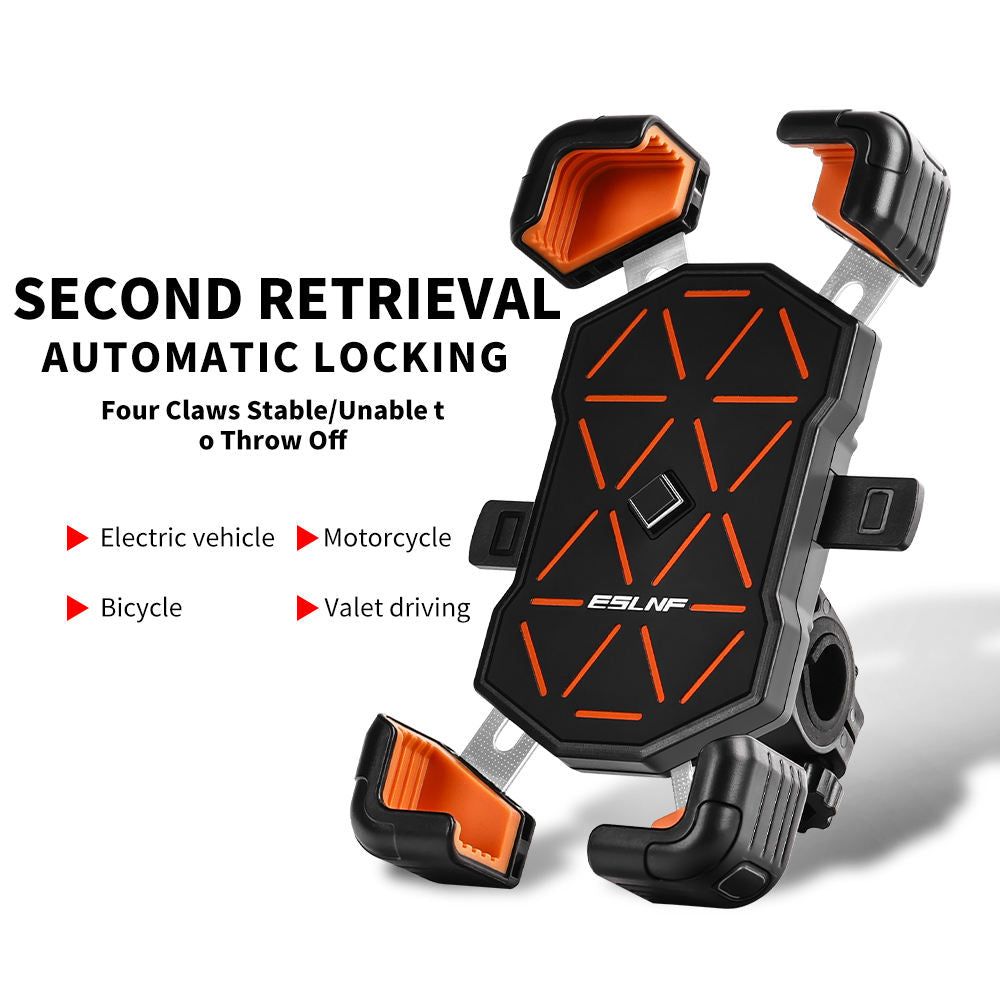 Universal 360 Degree Bike Phone Mount – Quick Release Holder for Motorcycles & Bicycles