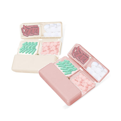 Portable 7-Grid Pill Organizer Box