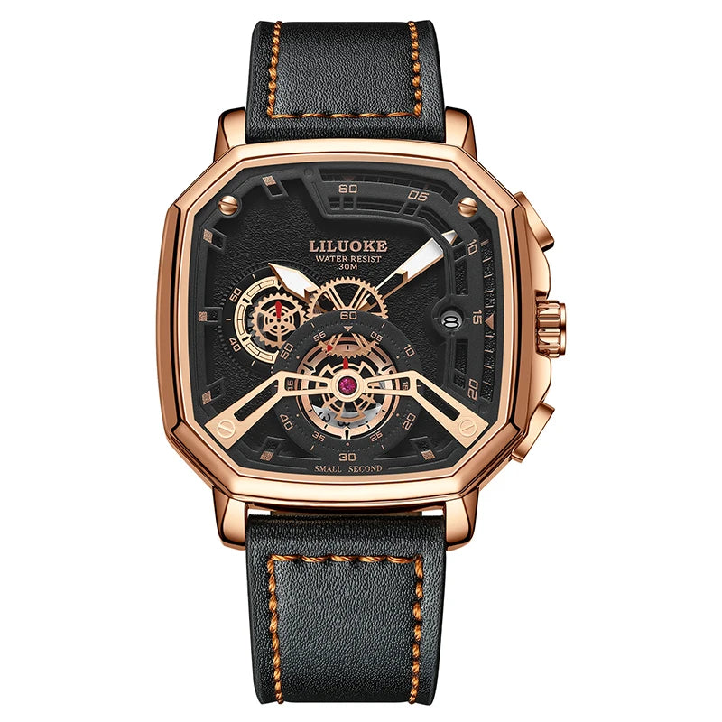 LILUOKE Man Watch Quartz Movement Waterproof Watches for Man Summer Watch Rejos Classic Model