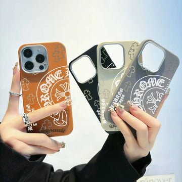 Stylish Cross Pattern Pu Leather Shockproof Phone Case for iphone