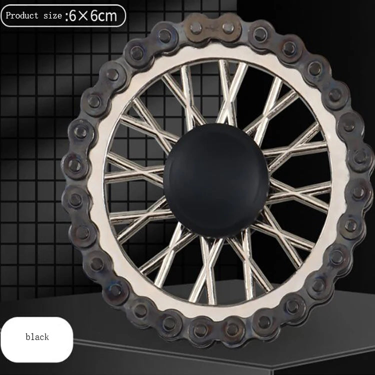 Flywheel Gear Metal Bike Chain Fidget Spinner for Adults