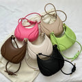 Women's PU Solid Color Hand Crossbody Outdoor Small Body Bag