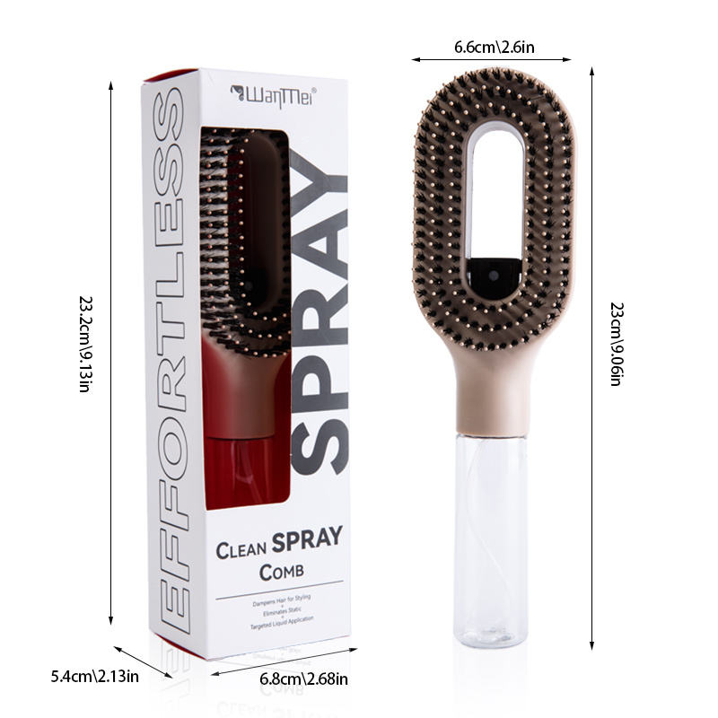 Luxury 2-in-1 Spray Hair Brush – Wet & Dry Detangling Anti-Static Comb