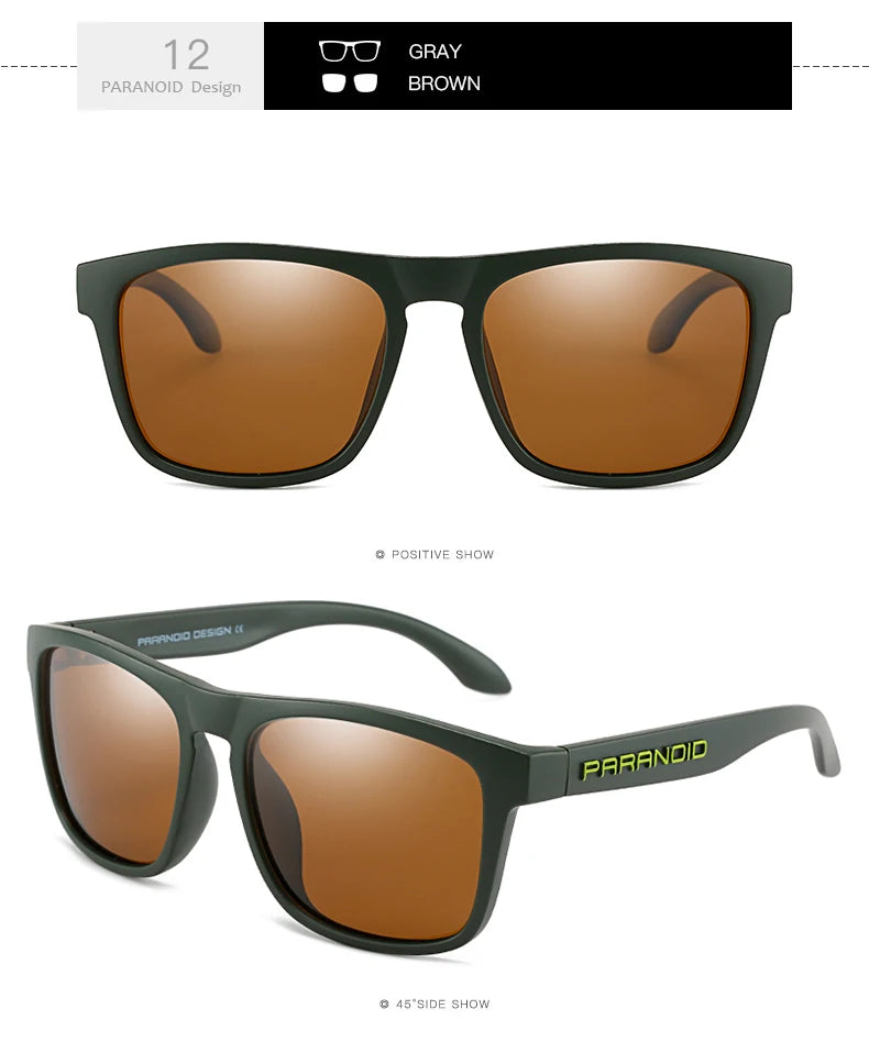 PARANOID Square Polarized Sports Sunglasses