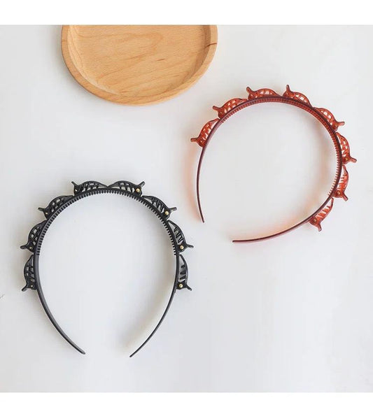 Fashion Hollow-Out Hairband for Women & Girls – Toothed Braided Hair Clip Accessory, Wholesale