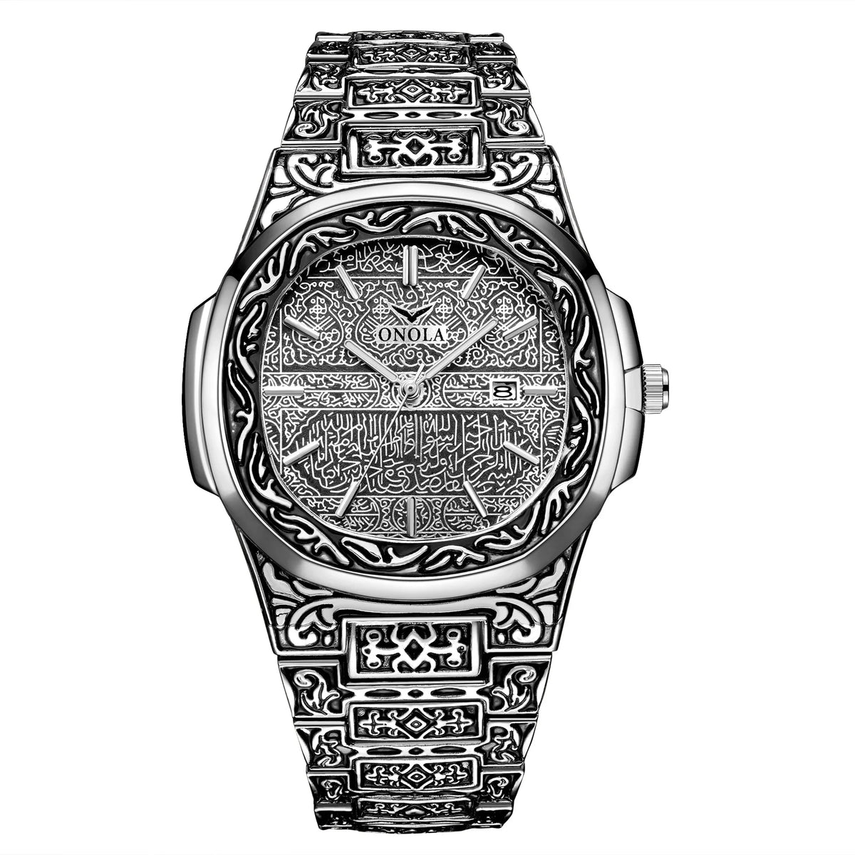 Luxury Gold Watches for Men ONOLA Business Retro Waterproof Muslim