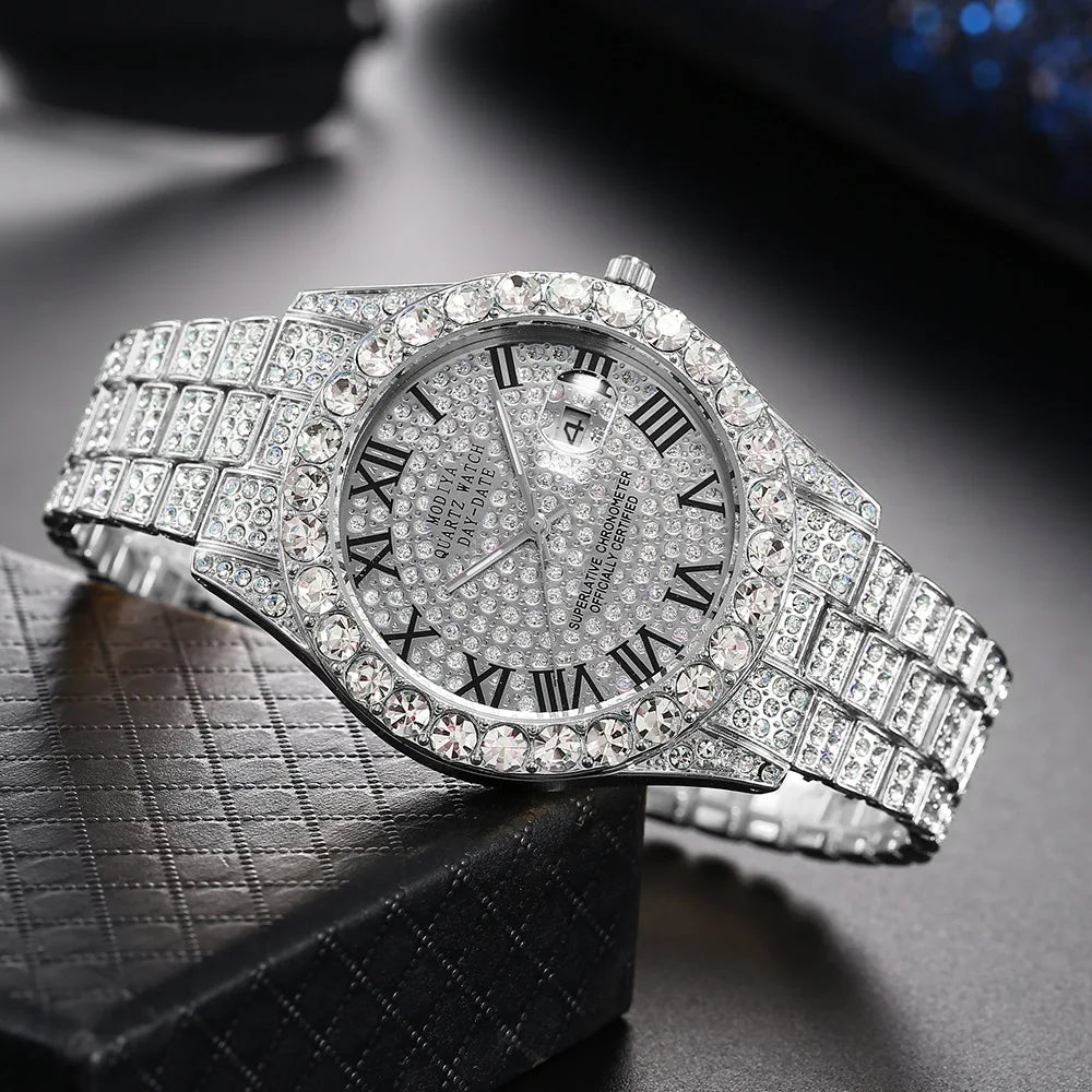 Luxury Quartz Rhinestone Wristwatch