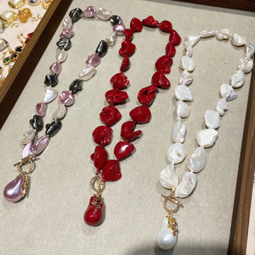 Handmade Vintage Pearl Necklace – High Quality, Unisex