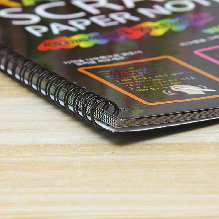 Creative Spiral Rainbow Scratch Art Notebook – DIY Graffiti Magic Paper Book