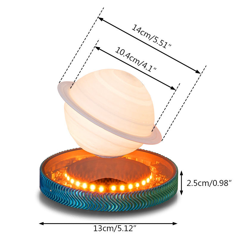 HCNT Magnetic Levitation 3D Saturn Lamp – Floating LED Night Light Desk Lamp Personalized Gift