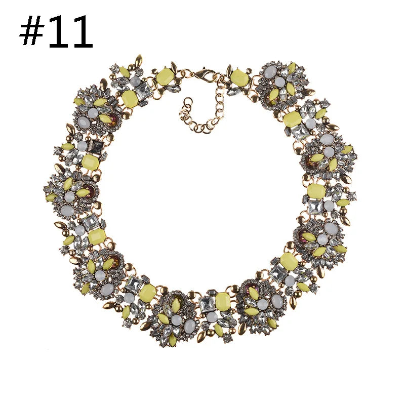Luxury Crystal Gemstone Necklace - Women's Jewelry