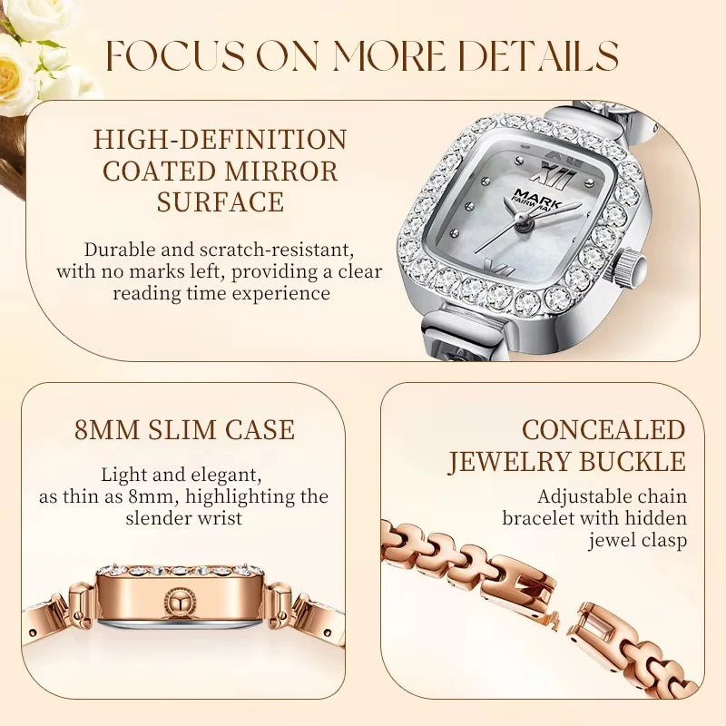 Mark Fairwhale FW-3080 Luxury Women's Zircon Watch