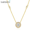 LUOTEEMI Gold-Plated Cubic Zircon Necklace