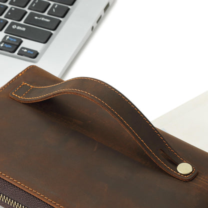 Men’s Genuine Cowhide Leather Handbag