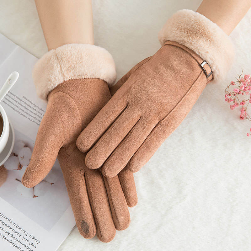 Double Thick Plush Winter Gloves