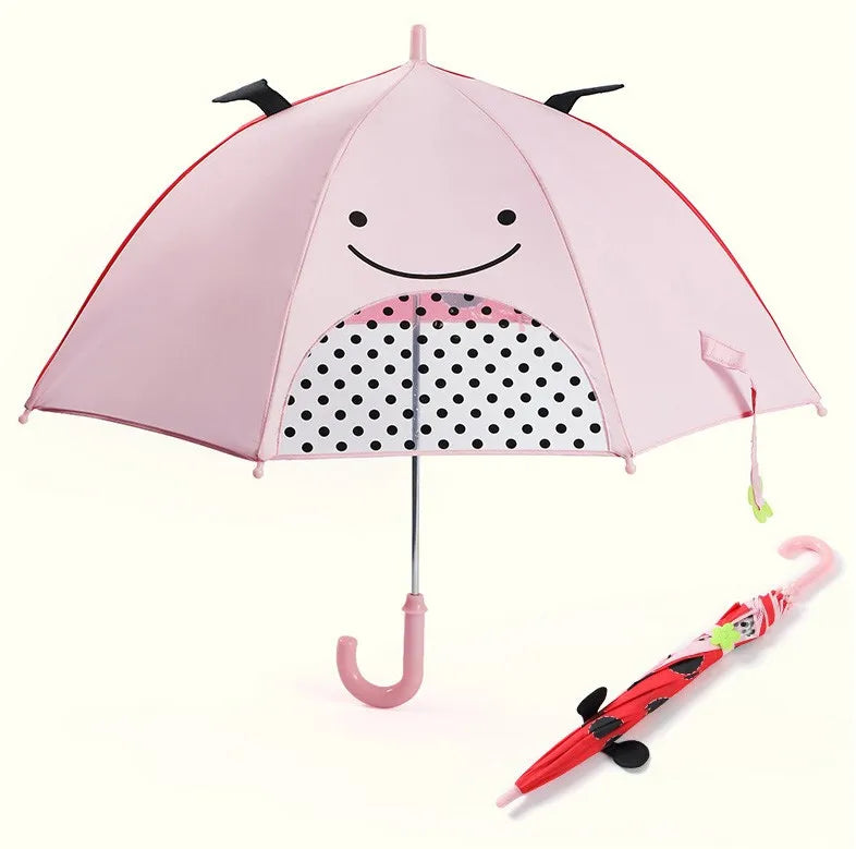 Cartoon Animal Shape Kids Umbrella Polyester Material