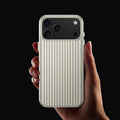 3D Stripe Anti-Stain iPhone Case Wireless Charging Compatible