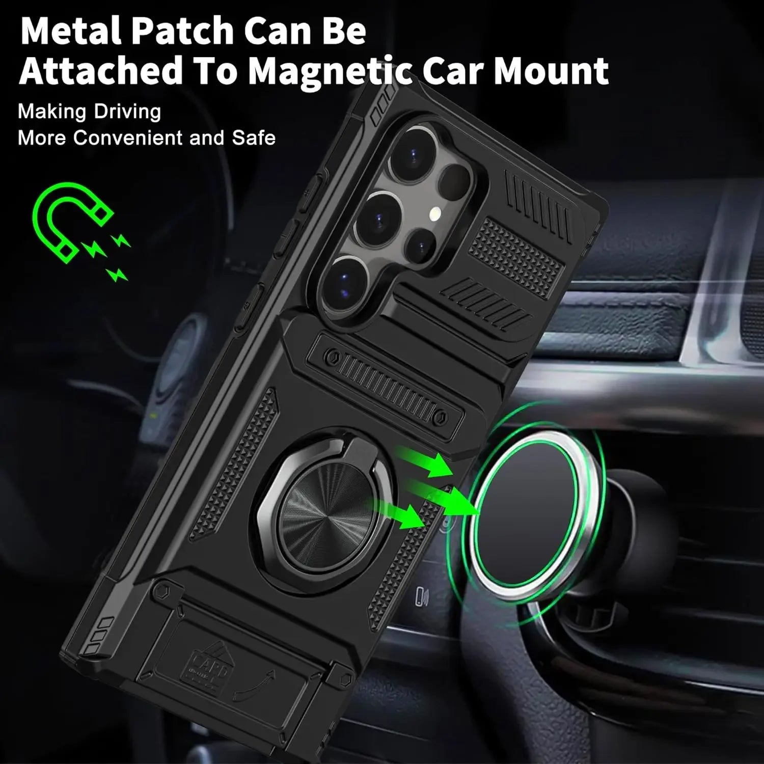 RingVault Armor Case – Shockproof Wallet Cover with Card Holder & Kickstand