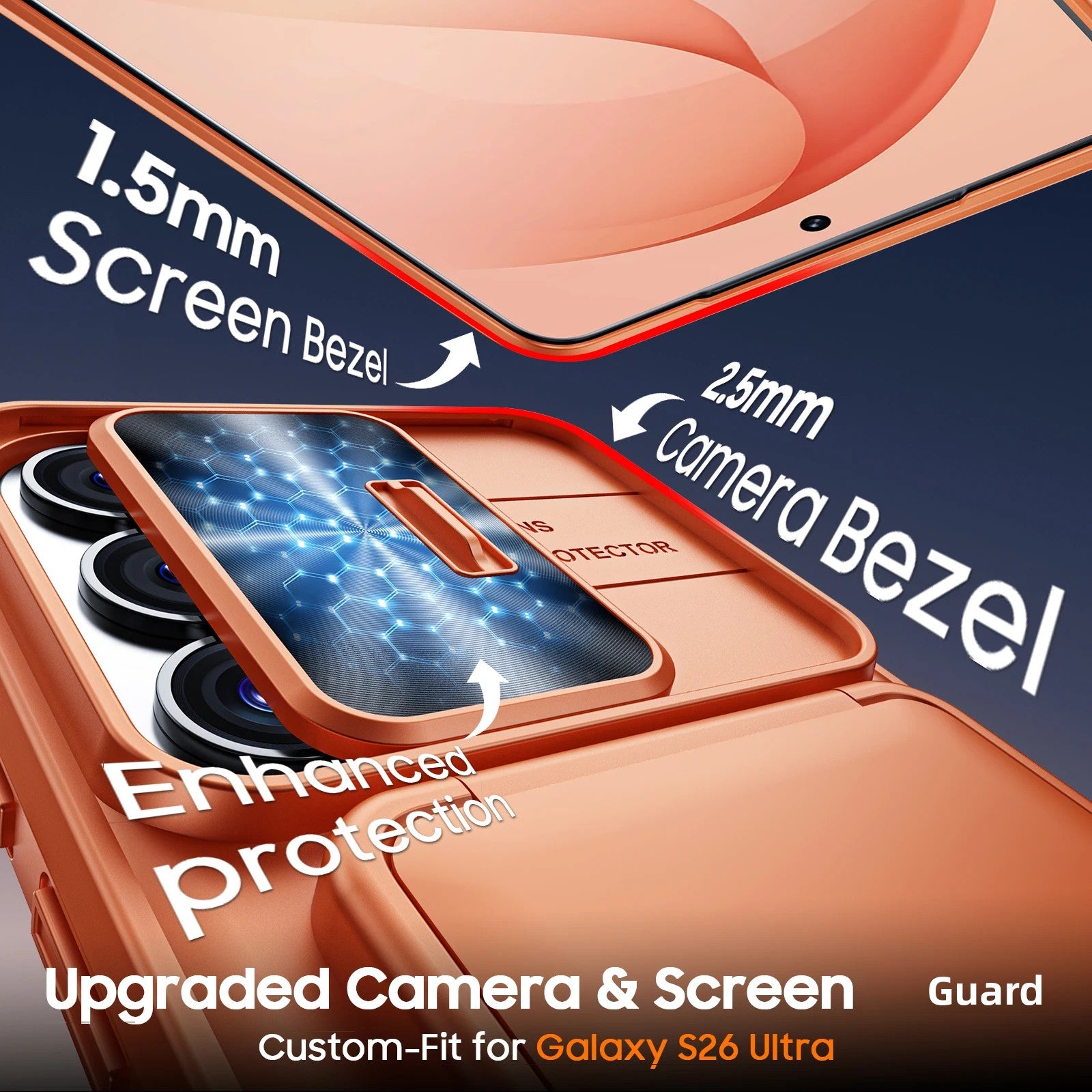 CardGuard Pro Samsung S26 Ultra Case – Sliding Camera Cover with Stand & Anti-Fall Protection
