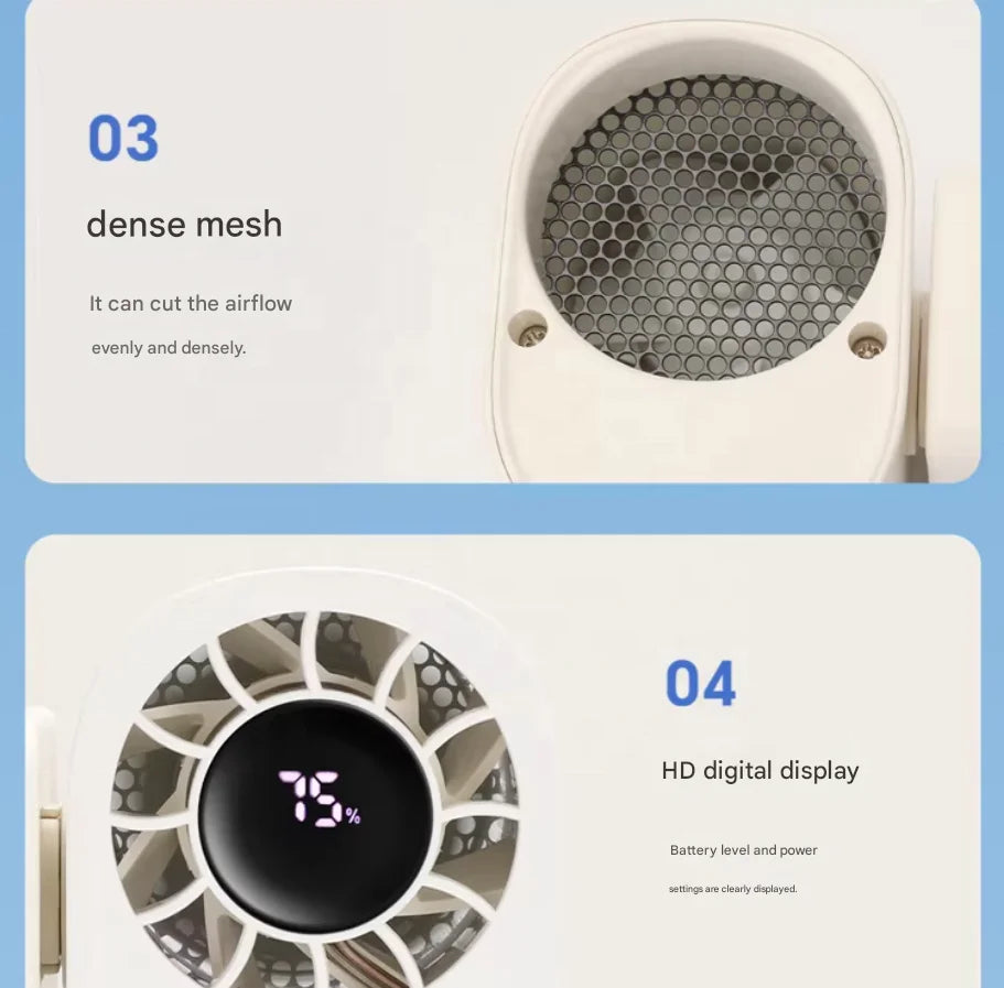 Mini Wearable Brushless Motor Hands-free Clip-on Fan 2026 New Style