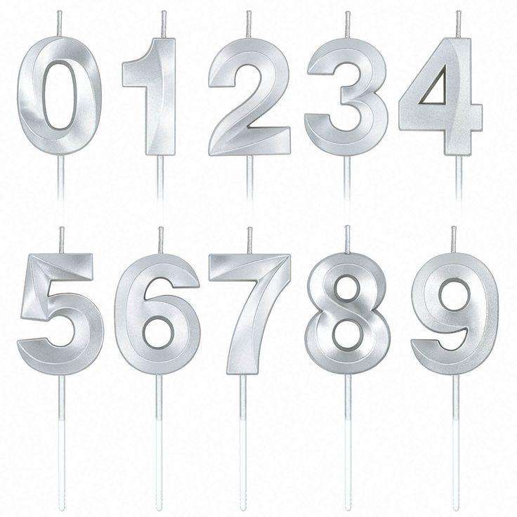 Metal Gold And Ivory 0-9 Number Metal candle Use In Birthday Cake Wedding Cake
