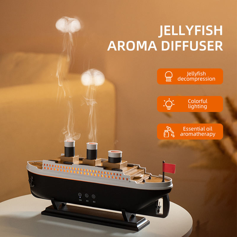 Smart Home Aroma Diffuser 250ml Jellyfish Mist Mini Humidifier for Office & Living Room