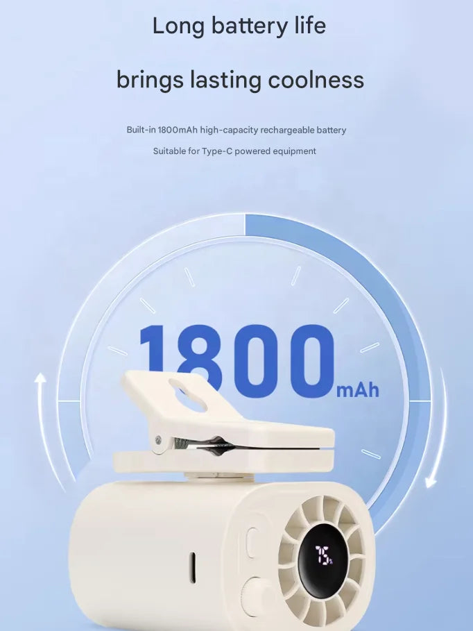 Mini Wearable Brushless Motor Hands-free Clip-on Fan 2026 New Style