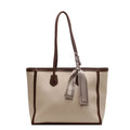 Fashion Retro Solid Color PU Zipper Waterproof Portable Tote Bag