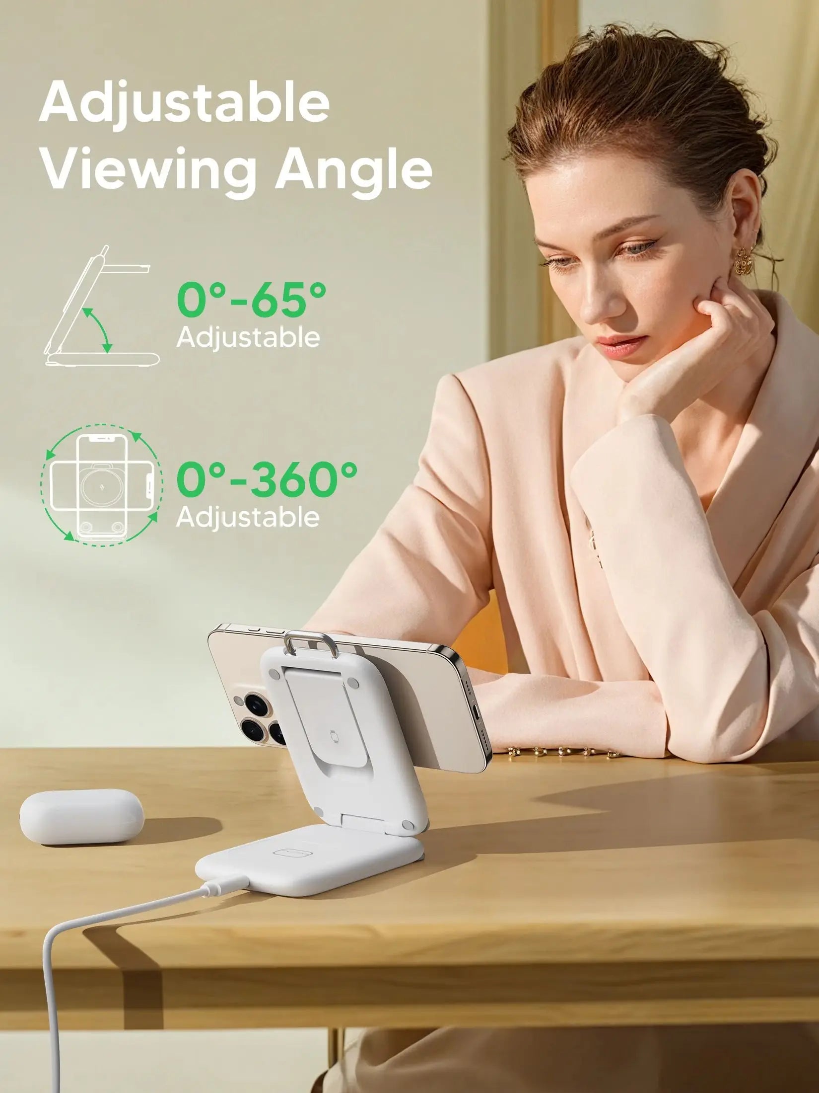 PaktVault 2025 Portable MagSafe Charging Stand – 3-in-1 Fast Wireless Charger