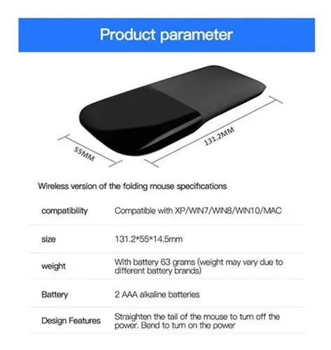 Mini Foldable Wireless Mouse