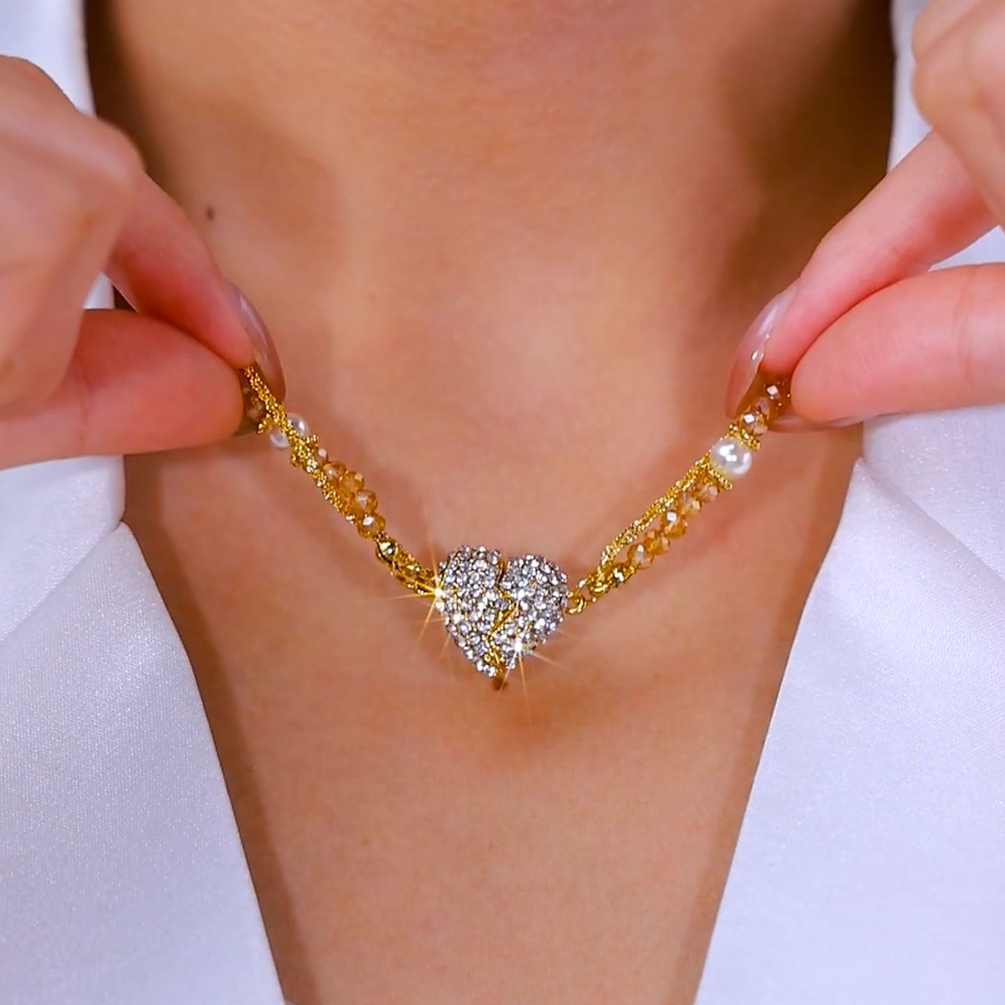 Love Heart Diamond Necklace