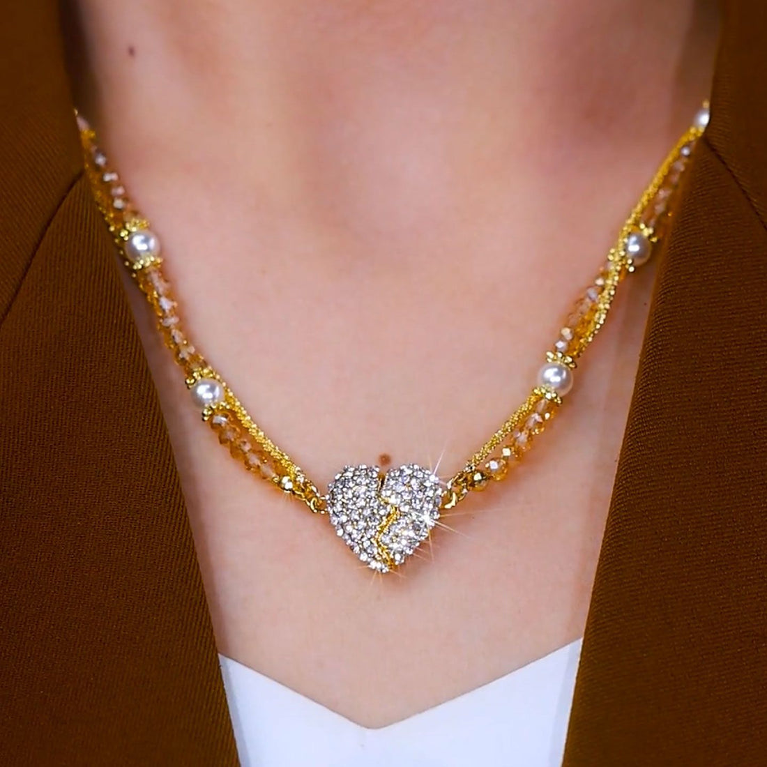 Love Heart Diamond Necklace