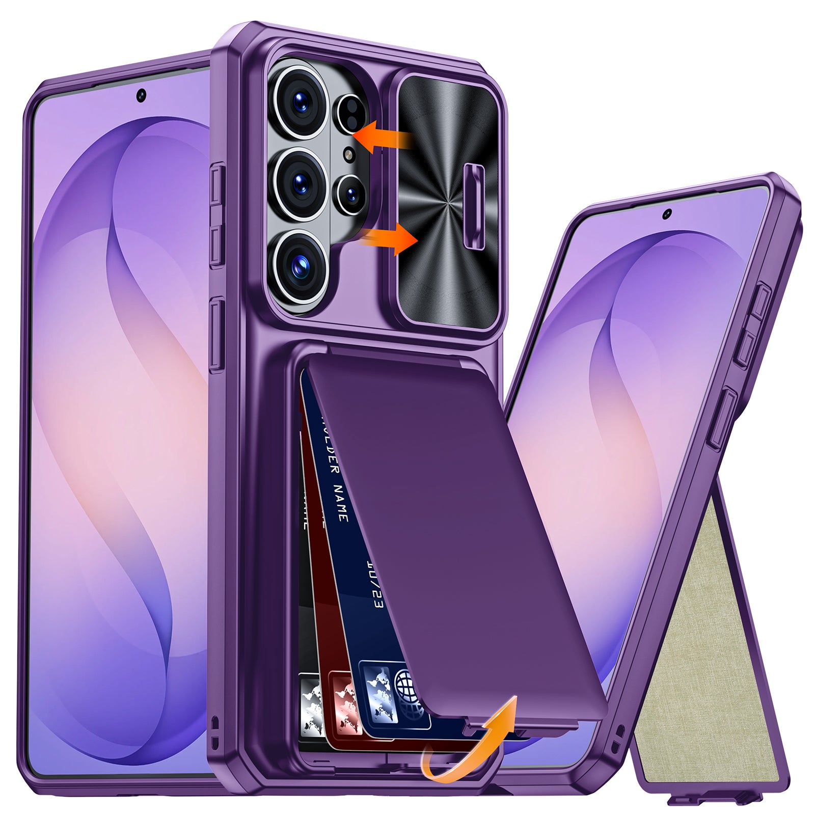 CardGuard Pro Samsung S26 Ultra Case – Sliding Camera Cover with Stand & Anti-Fall Protection