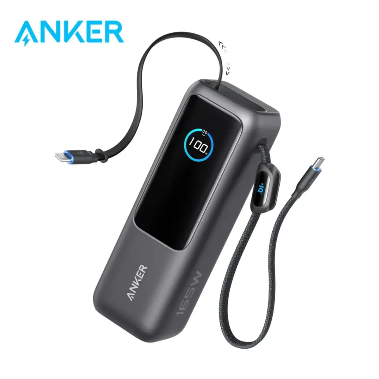 Anker UltraCharge 165W Pro – 25,000mAh High-Speed Power Bank with Built-In Cables